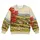 Rural Cottages Green Hills Red Foliage Pastoral Sheep and Cottage Countryside for Cozy Autumn All-over Print Knitted Sweater - 4