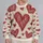 Burgundy Heart Doodle Style for Cozy Autumn Days and Casual Everyday Streetwear All-over Print Knitted Sweater - 2