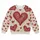 Burgundy Heart Doodle Style for Cozy Autumn Days and Casual Everyday Streetwear All-over Print Knitted Sweater - 4