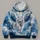 Flying White Wolf with Teal Wings for Outdoor Adventure and Everyday Fantasy Fans All-over Print Hoodie (Lightweight) - 4