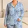 Valentine Bow Sleepwear For Cozy Date Nights, Romantic Gift For Her, Soft Blue Look Satin Pajamas Set - 1