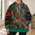 Emerald Dragon And Tropical Flames For Bold Fantasy Streetwear Enthusiasts All-over Print Hoodie (Lightweight) - 6