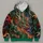 Emerald Dragon And Tropical Flames For Bold Fantasy Streetwear Enthusiasts All-over Print Hoodie (Lightweight) - 4