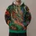 Emerald Dragon And Tropical Flames For Bold Fantasy Streetwear Enthusiasts All-over Print Hoodie (Lightweight) - 1