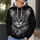 Blue-Eyed Cat Portrait for Everyday Casual Style and Creative Cat Lovers Weekend Wear All-over Print Hoodie (Lightweight) - 5