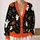 Cute Halloween Ghosts, Pumpkins and Witch Cat for Spooky Autumn Festivities All-over Print Knitted Cardigan - 2