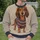 Sweet Dachshund in Striped Pullover for Cozy Everyday Dog Lover Style All-over Print Knitted Sweater - 6