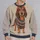 Sweet Dachshund in Striped Pullover for Cozy Everyday Dog Lover Style All-over Print Knitted Sweater - 2