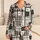 Black Heart Plaid Patchwork Lounge Set for Cozy Valentine's Day Evenings and Gifts Satin Pajamas Set - 1