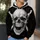 Detailed Etched Skull and Crossbones for Alternative Casual Style and Everyday Wear All-over Print Hoodie (Lightweight) - 5