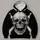 Detailed Etched Skull and Crossbones for Alternative Casual Style and Everyday Wear All-over Print Hoodie (Lightweight) - 4