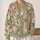 Soft Sage Rose Blooms for Relaxed Everyday Layering and Artful Women's Style All-over Print Knitted Cardigan - 2