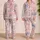 Cute Sleepy Cat Faces on Blush Pink Bedtime Style for Women and Cat Lover Gift Ideas Satin Pajamas Set - 2