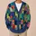 Multicolor Geometric Mosaic Squares for Creative Everyday Layering All-over Print Knitted Cardigan - 6
