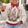 Pink Fairytale Castle Bow And Holly For A Whimsical Christmas Holiday Getaway Gift All-over Print Knitted Sweater - 5