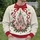 Pink Fairytale Castle Bow And Holly For A Whimsical Christmas Holiday Getaway Gift All-over Print Knitted Sweater - 6