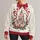 Pink Fairytale Castle Bow And Holly For A Whimsical Christmas Holiday Getaway Gift All-over Print Knitted Sweater - 1