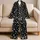 Ivory Polka Dots on Charcoal Black for Cozy Lounging, Resort Getaways and Gifting Satin Pajamas Set - 5