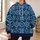 Navy Nordic Snowflake Motifs for Cozy Winter Walks, Cabin Days, and Fireside Weekends All-over Print Hoodie (Lightweight) - 6