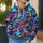 Swirling Pumpkins, Friendly Ghosts & Bats for Colorful Autumn Night Celebrations All-over Print Hoodie (Lightweight) - 5