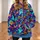 Swirling Pumpkins, Friendly Ghosts & Bats for Colorful Autumn Night Celebrations All-over Print Hoodie (Lightweight) - 6