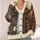 Vintage Library Clocks and Bookshelves for Cozy Autumn Reading and Study Days All-over Print Knitted Cardigan - 4