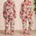 Cute Strawberry Daisy Hearts Blush Pink Cozy Bedtime Gift Idea for Women and Girls Satin Pajamas Set - 2