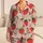 Cute Strawberry Daisy Hearts Blush Pink Cozy Bedtime Gift Idea for Women and Girls Satin Pajamas Set - 1