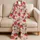Cute Strawberry Daisy Hearts Blush Pink Cozy Bedtime Gift Idea for Women and Girls Satin Pajamas Set - 5
