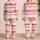 Raspberry Rose Butter Yellow Stripes for Colorful Summer Lounging and Relaxed Home Days Satin Pajamas Set - 2