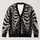 Gothic Skeleton Ribcage Bones for Alternative Everyday Layering and Halloween Style All-over Print Knitted Cardigan - 1