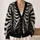 Gothic Skeleton Ribcage Bones for Alternative Everyday Layering and Halloween Style All-over Print Knitted Cardigan - 2