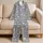 Dove Gray White Star Night Sky Cozy Bedtime Comfort for Women and Girls Home Style Satin Pajamas Set - 5