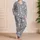 Dove Gray White Star Night Sky Cozy Bedtime Comfort for Women and Girls Home Style Satin Pajamas Set - 4