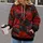 Black And Crimson Swirling Clouds For Bold Everyday Streetwear And Alternative Style All-over Print Hoodie (Lightweight) - 2