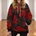 Black And Crimson Swirling Clouds For Bold Everyday Streetwear And Alternative Style All-over Print Hoodie (Lightweight) - 6