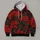 Black And Crimson Swirling Clouds For Bold Everyday Streetwear And Alternative Style All-over Print Hoodie (Lightweight) - 4