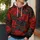 Black And Crimson Swirling Clouds For Bold Everyday Streetwear And Alternative Style All-over Print Hoodie (Lightweight) - 5