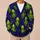 Cthulhu Octopus and Neon Flames for Dark Fantasy Everyday Layering All-over Print Knitted Cardigan - 6
