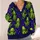 Cthulhu Octopus and Neon Flames for Dark Fantasy Everyday Layering All-over Print Knitted Cardigan - 4