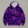 Purple Bat And Orange Spiderweb Motifs For Halloween Nights And Autumn Outings All-over Print Hoodie (Lightweight) - 4