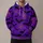 Purple Bat And Orange Spiderweb Motifs For Halloween Nights And Autumn Outings All-over Print Hoodie (Lightweight) - 1