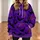 Purple Bat And Orange Spiderweb Motifs For Halloween Nights And Autumn Outings All-over Print Hoodie (Lightweight) - 6