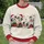 Dalmatian Puppies in Santa Hats with Gifts for Christmas Celebrations and Dog Lovers All-over Print Knitted Sweater - 6