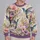 Hummingbirds Among Violet Blossoms for Spring Garden Walks and Nature-Loving Women All-over Print Knitted Sweater - 2