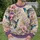 Hummingbirds Among Violet Blossoms for Spring Garden Walks and Nature-Loving Women All-over Print Knitted Sweater - 6