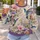 Hummingbirds Among Violet Blossoms for Spring Garden Walks and Nature-Loving Women All-over Print Knitted Sweater - 5