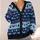 Mothman Snowflake Winter Holiday Style for Cryptid Fans and Teenagers All-over Print Knitted Cardigan - 4