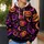 Gradient Jack-o'-Lanterns, Stars and Moons for Halloween Night and Autumn Celebrations All-over Print Hoodie (Lightweight) - 5