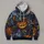 Swirling Jack-O'-Lanterns And Spiderwebs For Halloween And Autumn Night Celebrations All-over Print Hoodie (Lightweight) - 4